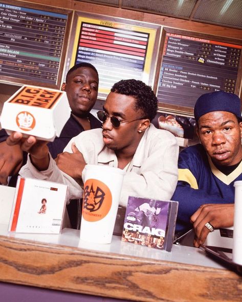 🍦 on Instagram: “Biggie, P Diddy and Craig Mack photographed in 1993 for the ‘B.I.G Mack’ campaign 📷: @chimodu” Biggie Smalls Quotes, 90s Rappers Aesthetic, King B, Tupac And Biggie, 90s Rappers, Sean Diddy Combs, Hip Hop Classics, Diddy Combs, Chicken Tender Recipes