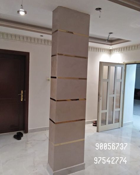 House Pillar Tiles Design, Pillar Tiles Design, Pillar Design Interior Modern, Interior Columns Ideas, Column Design Interior, Pillar Design Interior, Column Design Ideas, Column Decoration Ideas, Interior Pillars