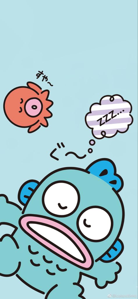 Hangyodon Wallpaper, Sanrio Hangyodon, Sanrio Wallpapers, Android Wallpaper Art, Dream Pillow, Cute Pastel Wallpaper, Phone Art, Sanrio Wallpaper, Wallpaper Dekstop