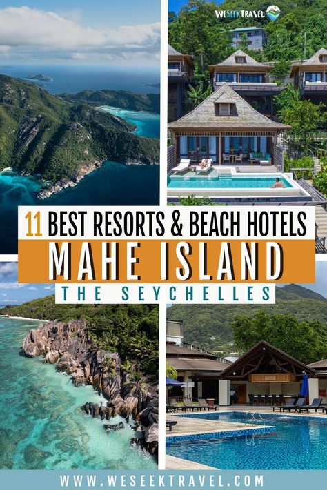 11 BEST RESORTS & BEACH HOTELS ON MAHE ISLAND Aruba Vacation Outfits, Seychelles Vacation, Seychelles Resorts, Aruba Honeymoon, Mahe Seychelles, Seychelles Hotels, Unique Airbnb, Africa Adventure, Seychelles Islands