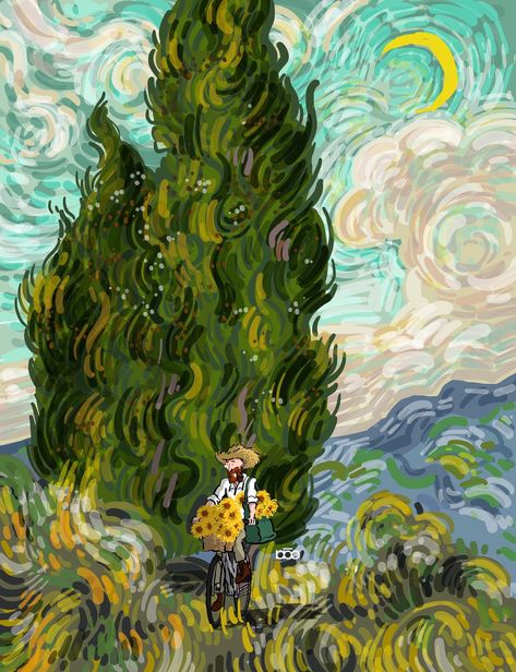 Alireza Karimi, Van Gogh Wallpaper, Vincent Willem Van Gogh, Vincent Van Gogh Art, Art Nouveau Pattern, Canvas Art Projects, Arte Van Gogh, Van Gogh Art, Textured Canvas Art