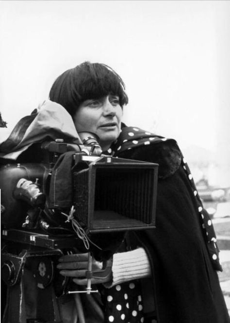 Agnes Varda Holding A Camera, Agnes Varda, Female Filmmaker, Michelangelo Antonioni, Francois Truffaut, Third Pregnancy, French New Wave, Lion Love, French Cinema