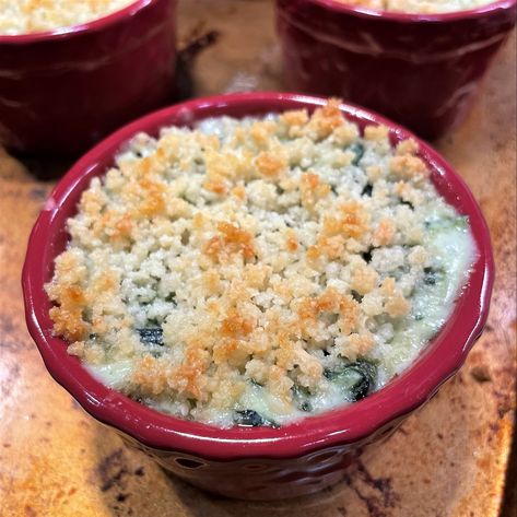 Spinach Maria | Comfort du Jour Spinach Maria Recipe, Spinach Maria, Grilling Menu, Dutch Oven Bread, Creamed Spinach, Time To Eat, Roasted Garlic, Salted Butter, Vegetable Dishes