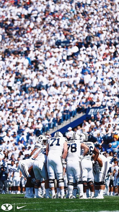 Byu Football Wallpaper, Byu Wallpapers, Byu Aesthetic, Football Dream, Byu Football, Sports Posters, Football Photography, Brigham Young, Brigham Young University