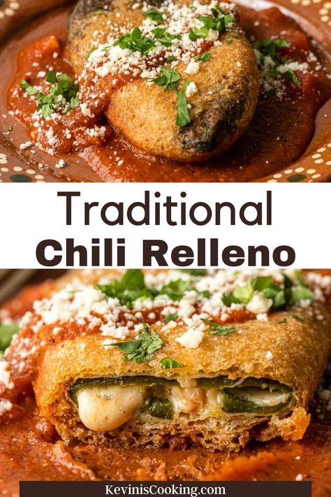 Chilli Relleno Recipe, Chilli Relleno, Authentic Chile Relleno Recipe, Roasted Red Salsa, Stuffed Chili Relleno Recipe, Chile Relleno Recipe, Rellenos Recipe, Chili Pepper Recipes, Chili Relleno