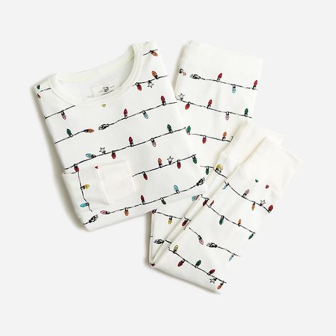 J.Crew: Kids' Long-sleeve Printed Sleep Set For Girls J Crew Kids, J Crew Pajamas, Jcrew Kids, Button Up Pajamas, Printed Pajama, Long Johns Pajamas, Kids Flannel, Kids Tie Dye, Kids Line