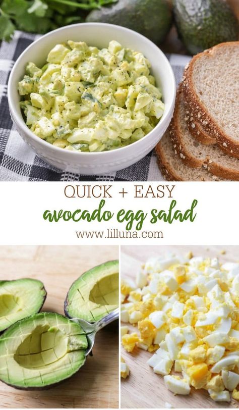 Creamy avocado egg salad is a luscious variation you never knew you needed and it's ready in only 15 minutes! #avocadoeggsalad #eggsalad #avocado #eggsaladrecipe #salads Eggsalad Avocado, Egg Salad With Avocado, Bound Salad, Classic Egg Salad Recipe, Pasta Side, Faux Iron, Classic Egg Salad, Salad Recipes Healthy Easy, Pasta Sides