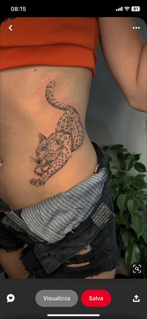 Jaguar Tattoo, Leopard Tattoos, Thigh Tattoos Women, Cute Tattoos For Women, Discreet Tattoos, Tattoo Feminina, Dope Tattoos, Simplistic Tattoos, Minimal Tattoo