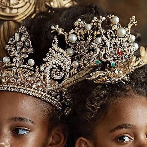 Black Royalty Aesthetic, Crowns Royal, Black Gods, Royalty Core, Royalty Dr, Sims 4 Royal, Free Reign, Princess Charm School, Royal Girls