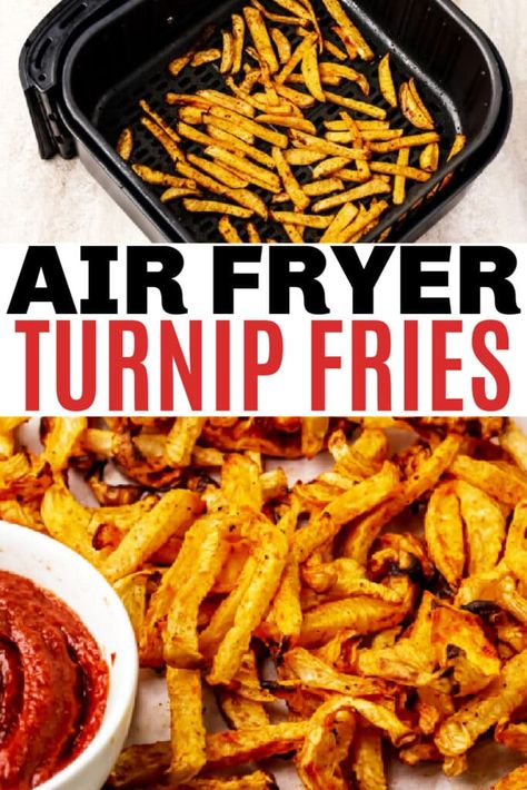 Air Fryer Turnip Fries (great for WW) - Life is Sweeter By Design Air Fryer Turnip Fries, Turnip Fries Air Fryer, Airfryer Chips, Fries Air Fryer, Turnip Fries, Crunchy Snacks, Crunchy Snack, Veggie Tray, Delicious Vegetables