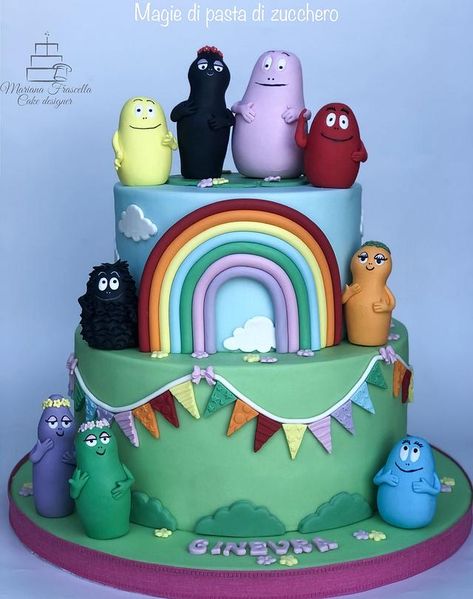 2 Birthday Ideas, Barbapapa Cake, Cake Story, Family Cake, Baby Birthday Cakes, 2 Birthday, Cake Cake, Cake Decorating Techniques, Cake Art