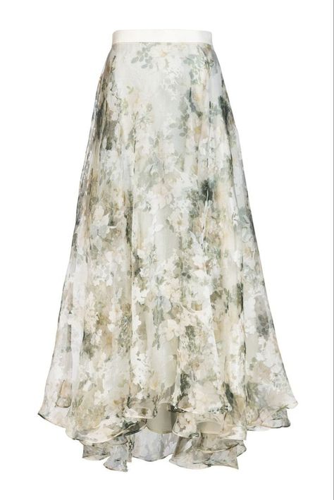 Skirt dresses ideas Skirt Outfits Ideas, Bridesmaid Dresses Ideas, Green Floral Skirt, Printed Organza, Sequence Work, Crown Princess Victoria, School Dresses, Fancy Dress Design, July 2022