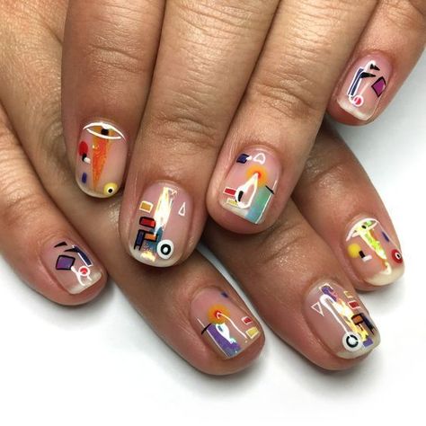 Mens Nails, Abstract Nail Art, Colorful Nail Art, Colorful Nail, Minimalist Nails, Funky Nails, Nail Art Inspiration, Manicure E Pedicure, Holiday Nails