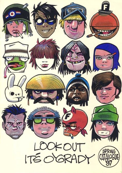 Gorillaz Art Style, Jamie Hewlett Art, Artwork Sketches, Jamie Hewlett, Gorillaz Art, Graffiti Style Art, Swag Art, Inspirational Art, Tank Girl