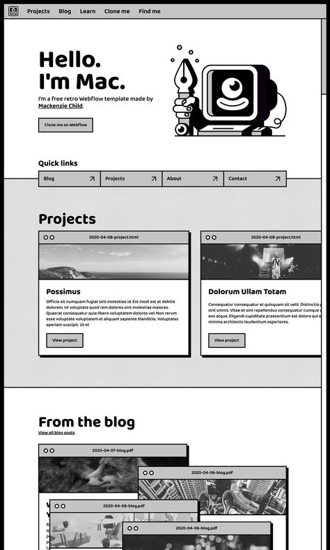 Portfolio Website Design Inspiration, Personal Blog Design, Portfolio Website Inspiration, Money Building, Personal Website Design, Old Mac, Blog Layout Design, Blog Website Design, Graphic Design Website