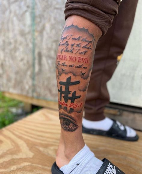 Traditional Tattoo Sleeve Filler, Memories Tattoo, Calf Sleeve Tattoo, Simple Leg Tattoos, Octopus Tattoo Sleeve, Memorial Tattoo Ideas, Black Men Tattoos, Christ Tattoo, Tattoo Lettering Design