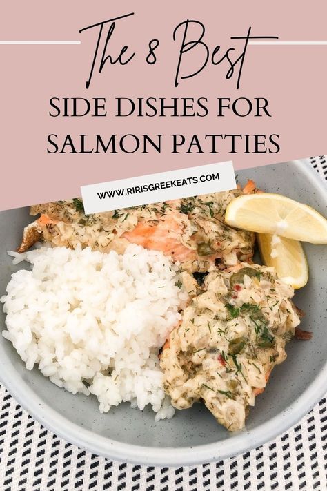 Salmon Patty Dinner, Salmon Patties Sides Dishes, Salmon Patties Sides, Salmon Burger Side Dish, Sides To Go With Salmon Patties, Salmon Patties Dinner Sides, Salmon Burgers Sides, What To Eat With Salmon Patties, Sides For Salmon Burgers