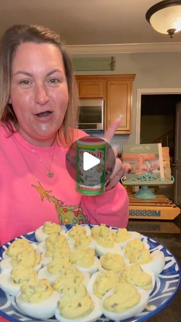 Caroline Davis on Instagram: "The Christmas tree sweatshirt can be found in my story🎄#deviledeggs #thanksgivingrecipes #thanksgivingsides #holidayappetizer #southernrecipes" Christmas Finger Food, Deviled Eggs Recipe Best, Deviled Egg Dip, Mississippi Kween, Caroline Davis, Mississippi Queen, Devilled Eggs Recipe Best, Deviled Eggs Recipe Classic, Devilled Eggs