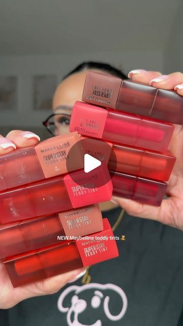 Hannah St Luce on Instagram: "Swatching some of the @maybelline teddy tint shades 🧸🩷✨👄 

This formula is gorgeous, smooth and velvety on the lips; so comfortable & they last!! #maybelline #affordablemakeup #teddytint #maybellineteddytint #liptint (not an ad, product was gifted, no obligation to post)" Maybelline Teddy Tint, Maybelline Lipstick, Lipstick Stain, Affordable Makeup, Lip Tint, Maybelline, Lips, Shades, On Instagram