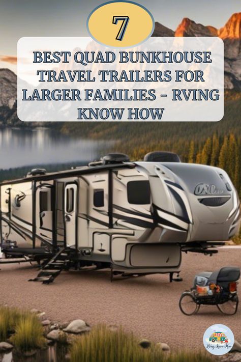 Discover the ultimate guide to quad bunkhouse travel trailers perfect for larger families! 🚐💫 Are you dreaming of unforgettable family adventures but worry about space? Fear not! We've rounded up the 7 best options that promise comfort and memories to last a lifetime. Whether you're a seasoned RVer or planning your first trip, these picks will ensure everyone has a cozy corner. Ready to explore the great outdoors with your loved ones in style? Click to find your perfect travel trailer match! #rvingknowhow #familytravel #traveltrailers #outdooradventures #RVlife Keystone Passport, Bunkhouse Travel Trailer, Best Travel Trailers, Passport Travel, About Space, Family Trips, Bunk House, Travel Trailers, Rv Life