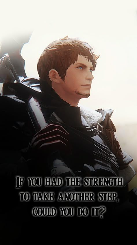 One of my favorite quotes and pictures of Ardbert from FFXIV. Ardbert Ffxiv, Ffxiv Quotes, Warrior Of Light Ffxiv, Final Fantasy Quotes, Ffxiv Thancred, Ffxiv Wol, Final Fantasy Online, Ffxiv Character, Ffxiv Art