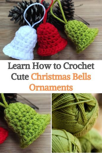 In this video, we will learn how to make these super simple and quick crochet Christmas decorations! You can use crochet bells to decorate your Christmas tree or just turn it into a crochet wreath or flag. The bell can be crochet with any yarn or yarn. The size will depend on the wire and hook used.They are super simple and quick to prepare and are a great use for small pieces of yarn. Even crochet beginners can try this crochet Christmas decoration very easily... Free Crochet Christmas Bell Patterns, Crochet Bells, Crochet Zig Zag, Crochet Wreath Pattern, Crochet Beginners, Crochet Christmas Ornaments Free, Crochet Ornament Patterns, Christmas Crochet Patterns Free, Crochet Wreath