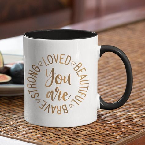 Positive Affirmation Mugs, Inspirational Mugs, Boss Girl, Tassen Design, Lady Boss, Premium Coffee, You Are Loved, Positive Affirmation, Mom Daughter