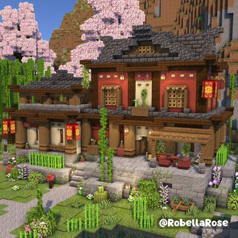 Minecraft Japanese Mansion, Japanese City Minecraft, Japanese Garden Minecraft, Japan Minecraft Builds, Forest House Minecraft, Japanese Style Minecraft House, Chest Room Minecraft, Pretty Minecraft Houses, Japanese Minecraft Builds