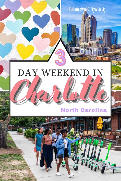 Visiting Queen City for a long weekend? Check out this 3 day Charlotte travel guide for all the best things to do, see, and EAT in Charlotte, NC! #charlotte #charlottenc #visitcharlotte #travel #clt East Coast Travel, North Carolina Travel, Itinerary Planning, Us Road Trip, Us Travel Destinations, Beautiful Travel Destinations, Amazing Travel Destinations, Road Trip Planning, Usa Travel Destinations