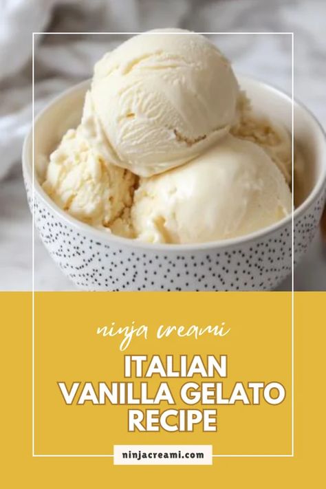 Ninja Creami Vanilla Gelato Recipes, Ninja Creami Italian Ice Recipes, Gelato Ninja Creami, Ninja Cremini Recipes, Vanilla Gelato Recipe, Ninja Creami Gelato Recipe, Italian Gelato Recipe, Italian Ice Recipe, How To Make Gelato