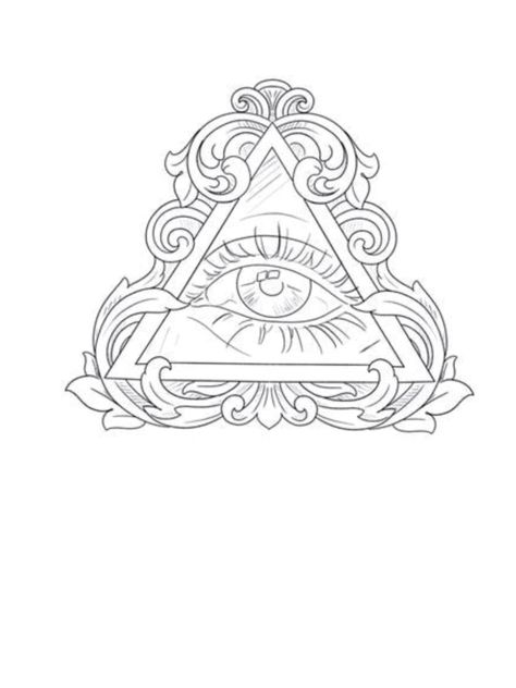 Eye And Triangle Tattoo Design, Pyramid Eye Tattoo Design, All Seeing Eye Drawing, Hand Eye Tattoo, Bird Silhouette Tattoos, Japanese Tattoo Words, Triangle Tattoo Design, All Seeing Eye Tattoo, Triangle Eye