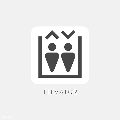 Gray elevator icon sign vector | free image by rawpixel.com / wan Diy Metal Fire Pit, People Symbol, Graphic Design Portfolio Book, Pictogram Design, Airport Signs, Graphic Design Portfolio Inspiration, Space Icons, Architecture Drawing Sketchbooks, Sign System