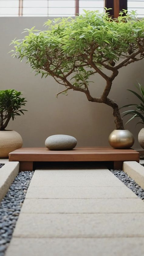 Transform Your Backyard: 15 Zen Garden Ideas for Ultimate Relaxation 43 Minimal Zen Garden, Modern Zen Garden Design, Japanese Garden Inspiration, Small Japanese Garden Diy, Asian Garden Backyard, Indoor Japanese Garden, Small Japanese Garden Ideas, Small Indoor Garden, Diy Zen Garden