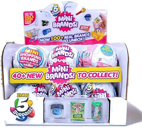 Amazon.com: Zuru 5 Surprise Mini Brands Case of 12 Capsule Balls with Food Stickers: Toys & Games Shopkin Dolls, 5 Surprise Mini Brands, Kids Toys For Christmas, Mini Brands, Art Time, Baby Doll Accessories, Small Toys, Food Stickers, Surprise Box