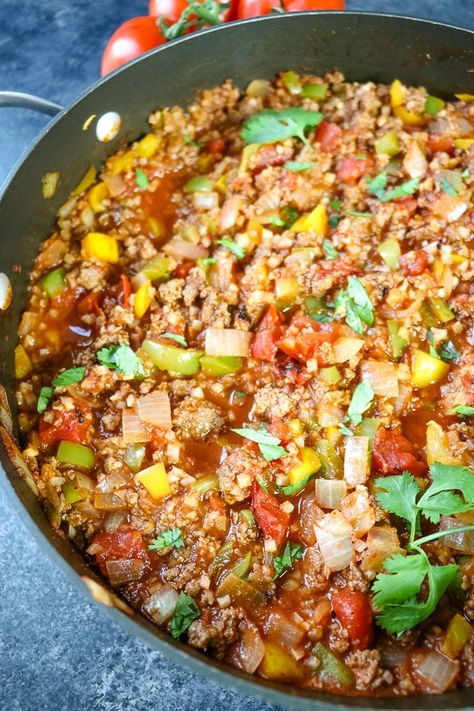 Healthy Unstuffed Peppers - Delightful E Made Green Pepper Casserole, Unstuffed Pepper Casserole, Pepper Recipes Healthy, Unstuffed Peppers, Cauliflower Rice Casserole, Pepper Casserole, Taco Stuffed Peppers, Stuffed Peppers Healthy, Stuffed Pepper Casserole