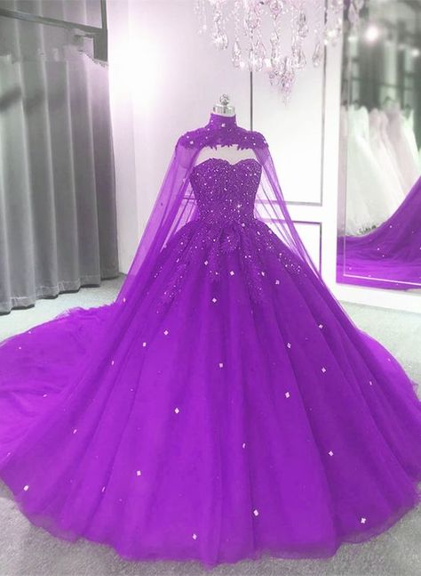 Vestido Color Lila, Blue Wedding Party, Formal Dress Blue, Purple Formal Dress, Purple Quinceanera Dresses, Purple Tulle, Tulle Balls, Pretty Quinceanera Dresses, Stunning Prom Dresses