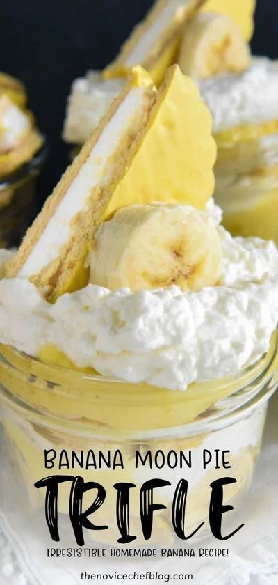 Banana Moon Pie Recipe, Moon Pie Recipe, Pudding Homemade, Novice Chef, Moon Pie, Recipe Banana, Moon Pies, Creamy Pudding, Cream Fresh