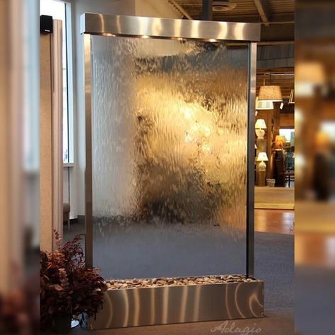 Water Fountains | Shop Indoor and Outdoor Water Features – Soothing Company Glass Water Fountain, Waterfall Indoor, Fountains Indoor, Indoor Wall Fountains, Water Wall Fountain, Glass Waterfall, Indoor Water Features, Indoor Water Fountains, Indoor Waterfall