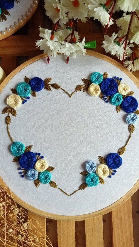 Nimmy Amal on Reels | my_little_hoop · Original audio Simple Hoop Embroidery, Embroidery Frames Decor, Embroidery Frame Design, Frame Embroidery Ideas, Canvas Embroidery, Embroidery Hoop Art Diy, Wedding Hoop, Embroidery Frame, Embroidery Hoop Wall Art