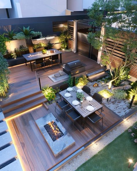 Patio Garden Ideas, Gazebo Decorations, Outdoor Fireplace Patio, Rooftop Terrace Design, Outdoor Living Design, Patio Style, Modern Backyard, Terrace Design, Patio Decorating Ideas