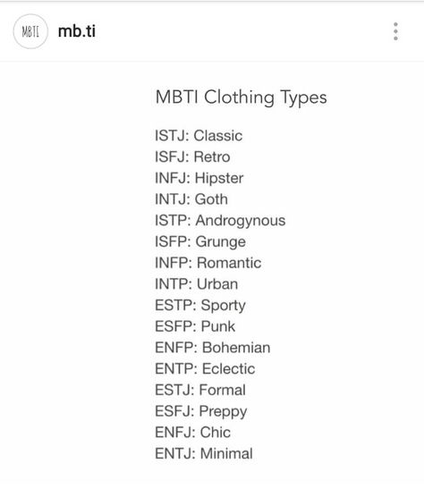 MBTI clothing style Entp Clothes Style, Mbti Clothing Style, Intp Mbti Style, Mbti Fashion Style, Istj Aesthetic Style, Enfp Clothing Style, Intp Mbti Clothing Style, Intp Aesthetic Style, Infp Fashion Style