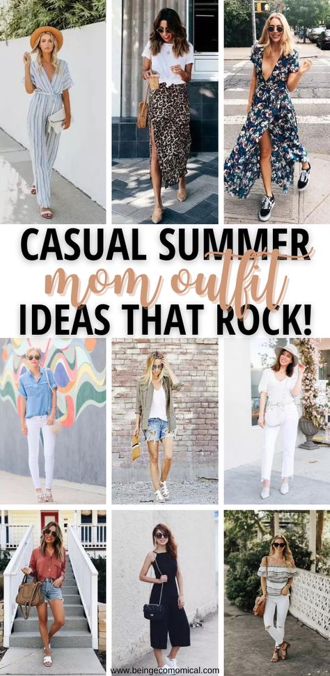 Casual Outfits For Summer 2023, Summer Holiday Outfits For Mums, Easy Mom Summer Outfits, Casual Summer Outfits 30's, Cool Casual Outfits Women Summer, Summer Outfits 2023 Over 30, Style In Your 30s Casual, Summer Outfits Mum, Cute Outfits For Moms Casual