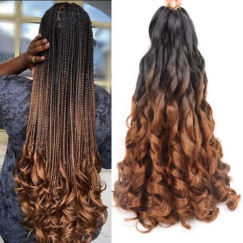 PRICES MAY VARY. ✅【New Hairstyle Design】French curly braiding hair,french curl braiding hair,spanish curly braiding hair,french curl braids,bouncy braiding hair,micro box braids, spiral curly braiding hair extensions,Ombre curly braiding hair for black women,hair extensions for braids. ✅【Premium Texture of French Curly Braiding Hair】Curly braiding hair 22 inch is manageable as human hair extensions,silky smooth texture,which is perfect for twists,braids,and locs.The bouncy braiding hair is beaut Hair Extensions For Braids, Box Braids Boho, Micro Box Braids, Spanish Hairstyles, Curly Braiding Hair, French Curl Braids, Boho Box Braids, Micro Braids Hairstyles, Curl Braids