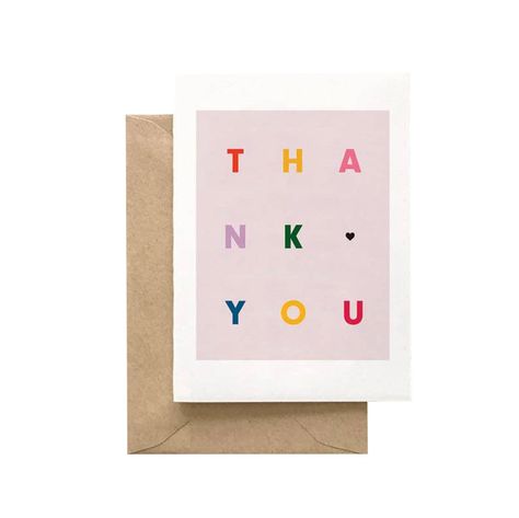 THANK YOU MULTICOLOR CARD SET – Bow & Arrow Collection Best Logo Maker, Thank You Greeting Cards, Washi Tape Cards, Grad Cards, Interior Logo, Brown Envelope, Dad Cards, My Sketchbook, Bouquet Arrangements