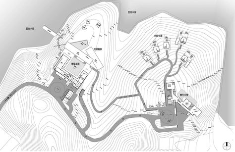 Gallery - Luo Fu Shan Shui Museum / ADARC Associates - 11 Contour Architecture, Site Development Plan, Axonometric Drawing, Museum Plan, Resort Plan, Site Model, Plan Architecture, Campus Design, Resort Architecture