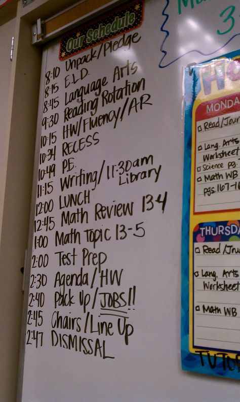 Schedule (5th grade) Third Grade Schedule, Classroom Daily Schedule, Organize Classroom, Island Colors, Teacher Box, Daily Schedule Cards, Classroom Decor Middle, Middle School Classroom Decor, Teaching Classroom Management