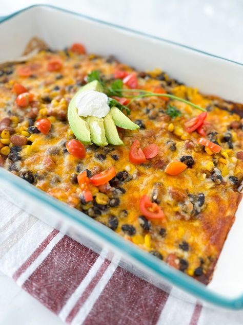 Julia Pacheco Recipes, Healthy Enchilada Casserole, Black Bean Enchilada Casserole, Hosting Meals, Bean Enchilada Casserole, Cheese Enchilada Casserole, Bean And Cheese Enchiladas, Enchiladas Corn Tortillas, Julia Pacheco