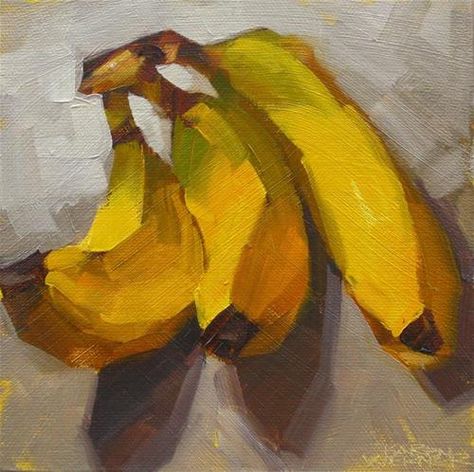 Daily Paintworks - "Nanners" - Original Fine Art for Sale - © Karen Werner Banana Still Life, Banana Painting, Afrique Art, Still Life Oil Painting, Fruit Painting, Paintings Art, Contemporary Abstract Art, Daily Painting, Painting Still Life