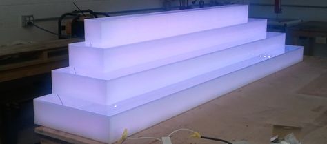 Back Bar Liquor Shelves | Liquor Display | Bar Shelves | Bottle Display | LED Furniture Lighted ... Glass Bar Shelves, Led Shelves, Liquor Shelves, Diy Basement Bar, Back Bar Design, Liquor Bottle Lights, Liquor Display, Pub Interior Design, Bar Shelving