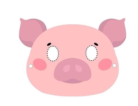 Animal Masks For Kids, Pig Mask, Masks For Kids, Mask Template, Animal Masks, Paper Plate, For Kids, Mask